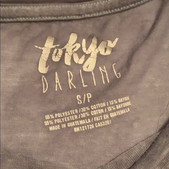 tokyo DARLING : Light Gray Graphic Tee - Picture 2 of 4